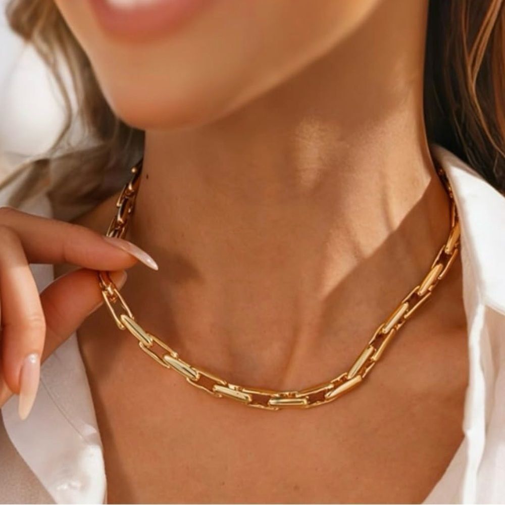 NEW 14K Gold Plated Elegant Gold Chain Necklace